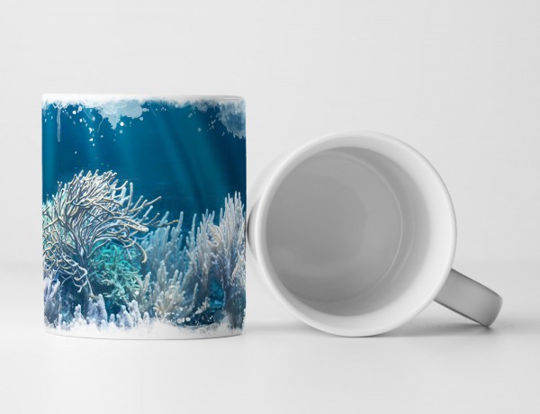 Paul Sinus Art Tasse Geschenk Landschaftsfotografie – Ruhige Unterwasserlandschaft