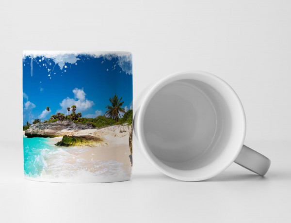 Paul Sinus Art Tasse Geschenk Landschaftsfotografie – Tropischer Strand in Mexiko