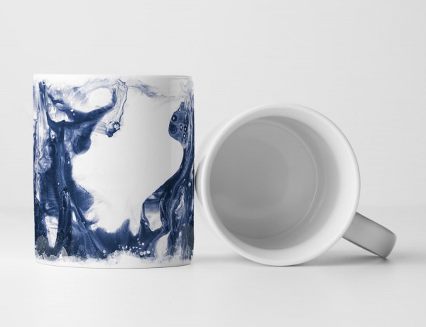 Paul Sinus Art Tasse Geschenk Blau weiß – Moderne Kunst