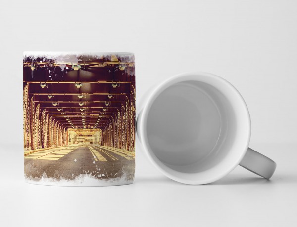 Paul Sinus Art Tasse Geschenk Urbane Fotografie – Unter einer Brücke in Chicago