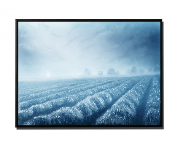 Paul Sinus Art 105x75cm Leinwandbild Petrol Natur Landschaft Lavendelfeld