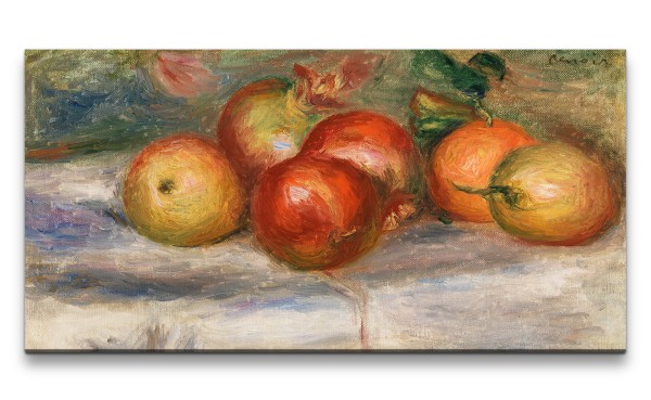 Paul Sinus Art Remaster 120x60cm Pierre-Auguste Renoir weltberühmtes Wandbild Impressionismus Äpfel Stillleben