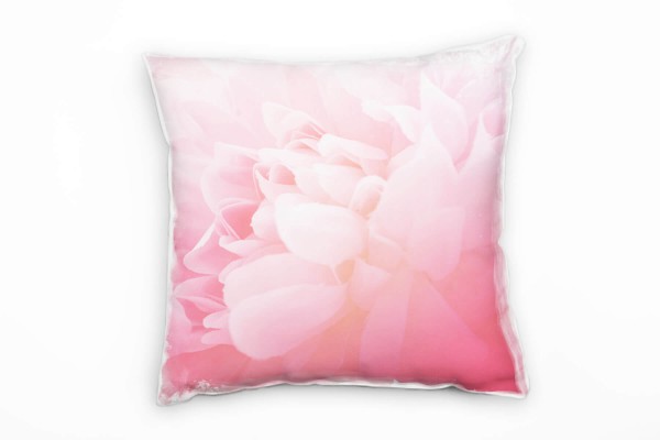 Paul Sinus Art Macro, Blumen, Blütenblätter, rosa Deko Kissen 40x40cm für Couch Sofa Lounge Zierkissen