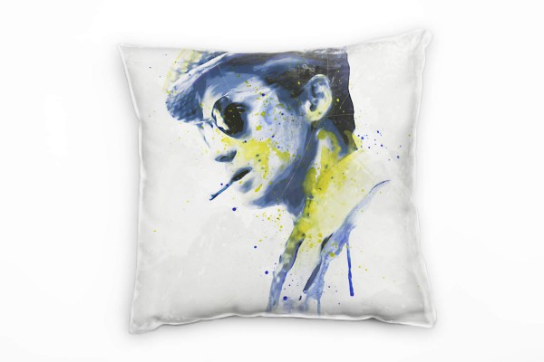 Paul Sinus Art Jean Paul Belmondo Deko Kissen Bezug 40x40cm für Couch Sofa Lounge Zierkissen