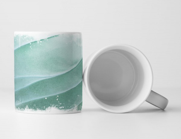 Paul Sinus Art Tasse Geschenk Farbenbild- türkis expressiv