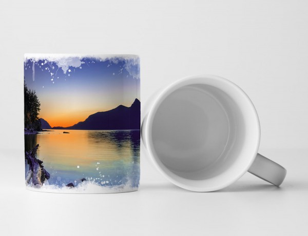 Paul Sinus Art Tasse Geschenk Landschaftsfotografie – Treibholz bei Sonnenuntergang