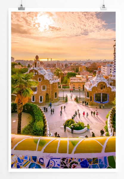 Paul Sinus Art Park Guell in Barcelona Spanien 60x90cm Poster