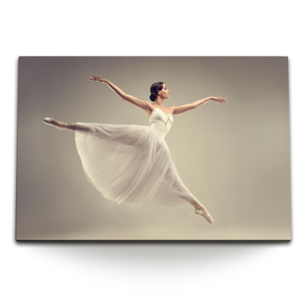 Paul Sinus Art 120x80cm Wandbild auf Leinwand Ballerina Ballett junge Tänzerin Klassik