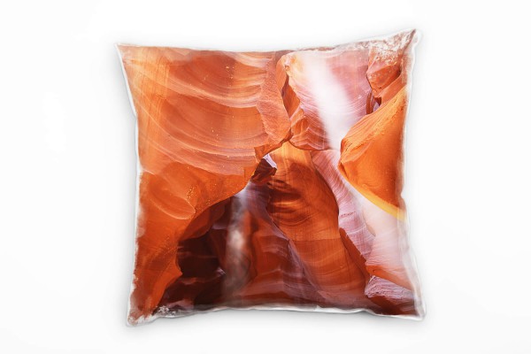 Paul Sinus Art Landschaft, Wüste, orange, Sandsteinformation, Arizona Deko Kissen 40x40cm für Couch Sofa Lounge Zie