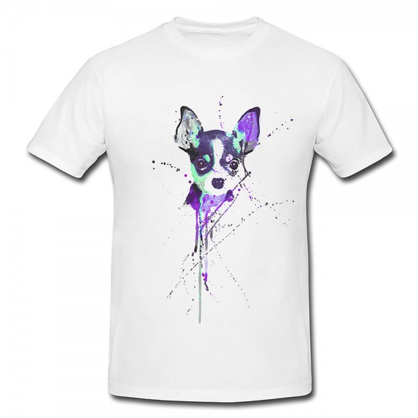 Paul Sinus Art Chihuahua Premium Herren und Damen T-Shirt Motiv aus Paul Sinus Aquarell