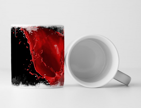 Paul Sinus Art Tasse Geschenk Künstlerische Fotografie – Fließendes Rot