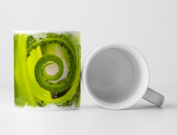 Paul Sinus Art Tasse Geschenk Naturfotografie – spiralförmiges Blatt