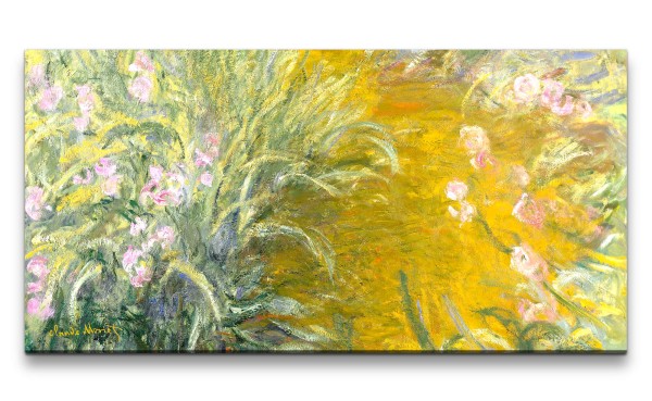 Paul Sinus Art Remaster 120x60cm Claude Monet Impressionismus weltberühmtes Wandbild The Path through the Irises