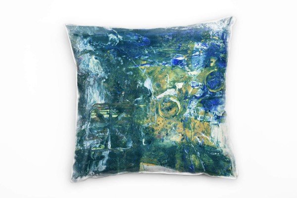 Paul Sinus Art Couch Sofa Lounge Zierkissen in 40x40cm Fernblau Grüngelb Olivgrün Weiß