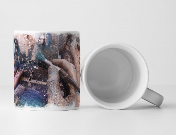 Paul Sinus Art Tasse Geschenk Surreales Bild einer wunderschönen Frau