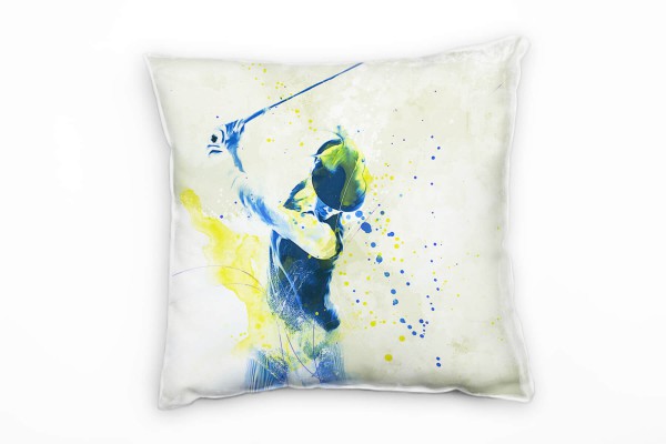 Paul Sinus Art Golf III Deko Kissen Bezug 40x40cm für Couch Sofa Lounge Zierkissen