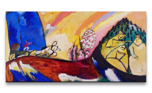 Paul Sinus Art Remaster 120x60cm Wassily Kandinsky weltberühmtes Wandbild Farbenfroh Zeitlos Troika