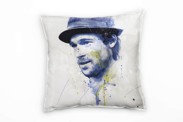 Paul Sinus Art Brad Pitt Snatch Deko Kissen Bezug 40x40cm für Couch Sofa Lounge Zierkissen