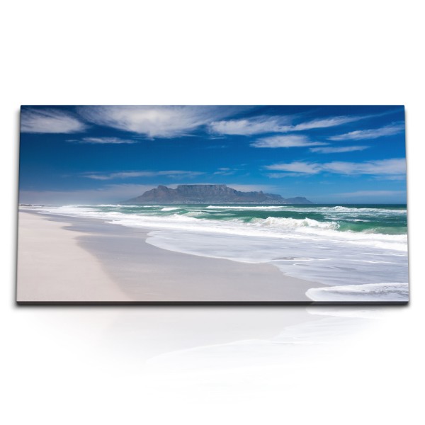 Paul Sinus Art Kunstdruck Bilder 120x60cm Sandstrand Strand Meer Blauer Himmel Insel