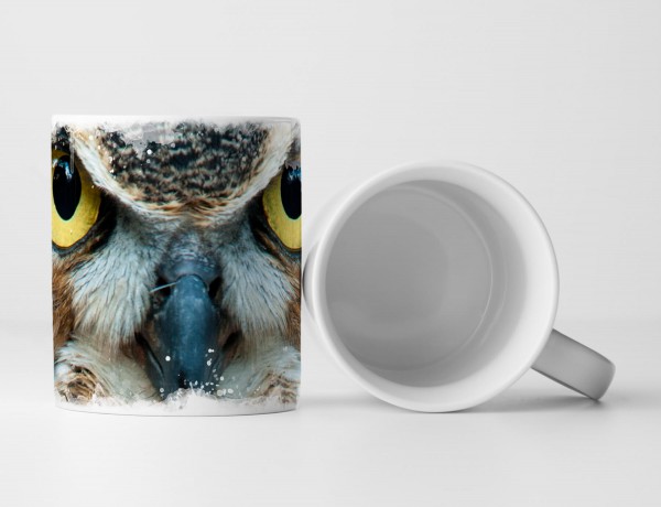 Paul Sinus Art Tasse Geschenk Tierfotografie – Eule im Detail