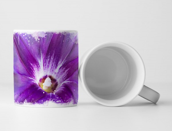 Paul Sinus Art Tasse Geschenk Nahaufnahme violette Blume