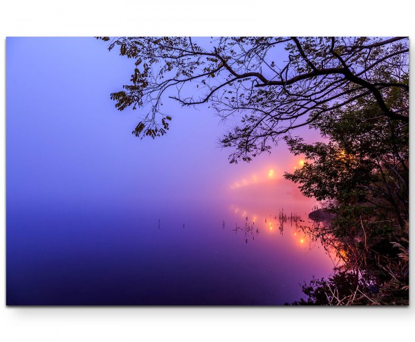 Paul Sinus Art Neblige Landschaft - Leinwandbild