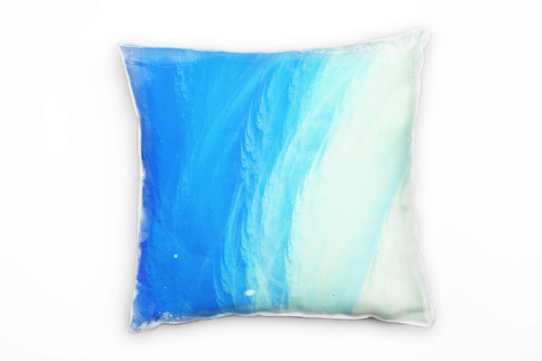 Paul Sinus Art Abstrakt, lila, blau, türkis Deko Kissen 40x40cm für Couch Sofa Lounge Zierkissen