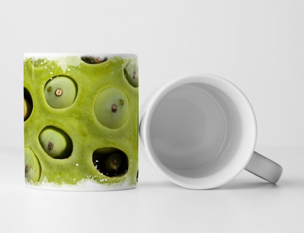 Paul Sinus Art Tasse Geschenk Naturfotografie – Lotuspflanze mit Samen