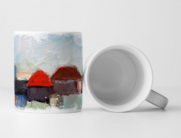 Paul Sinus Art Tasse Geschenk Bild – Kleine Häuserreihe