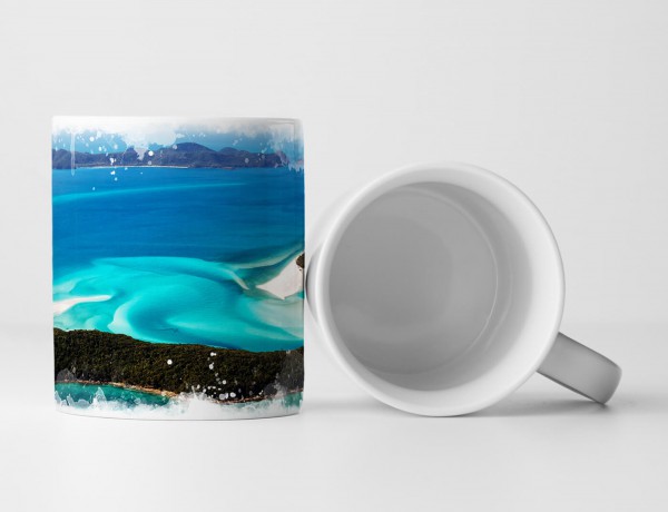 Paul Sinus Art Tasse Geschenk Landschaftsfotografie – Whitehaven Strand auf den Whitsunday Islands