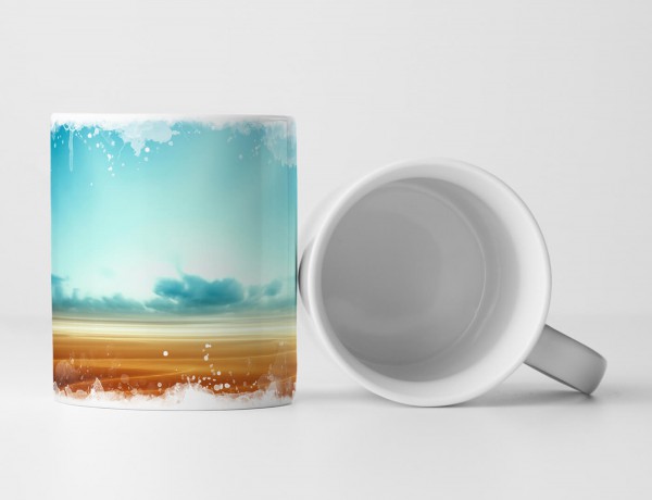 Paul Sinus Art Tasse Geschenk Illustration – Fantastische Marslandschaft