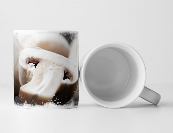 Paul Sinus Art Tasse Geschenk Foodfotografie – Champignons anthrazit