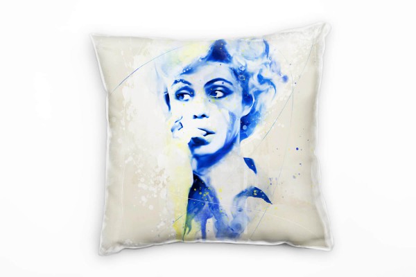 Paul Sinus Art Emmanuelle Beart III Deko Kissen Bezug 40x40cm für Couch Sofa Lounge Zierkissen