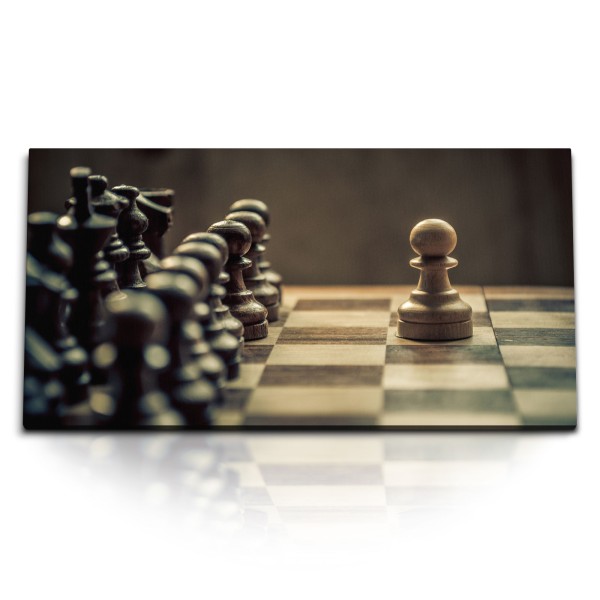 Paul Sinus Art Kunstdruck Bilder 120x60cm Schach Schachspiel Schachbrett Schachfiguren