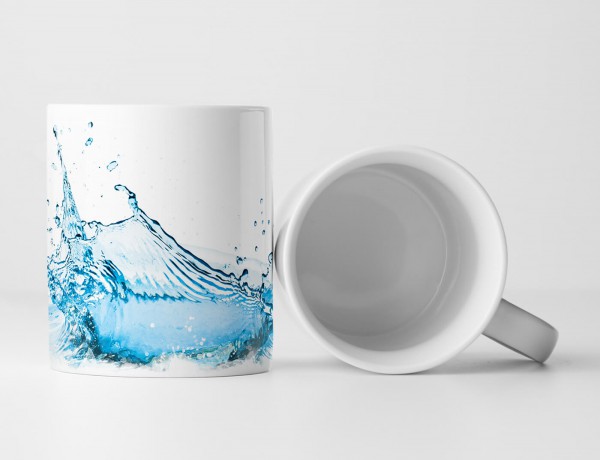 Paul Sinus Art Tasse Geschenk Künstlerische Fotografie – Wasserspritzer in Hellblau