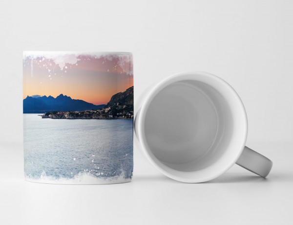 Paul Sinus Art Tasse Geschenk Landschaftsfotografie – Die Farben des Sonnenuntergangs Sizilien Italien