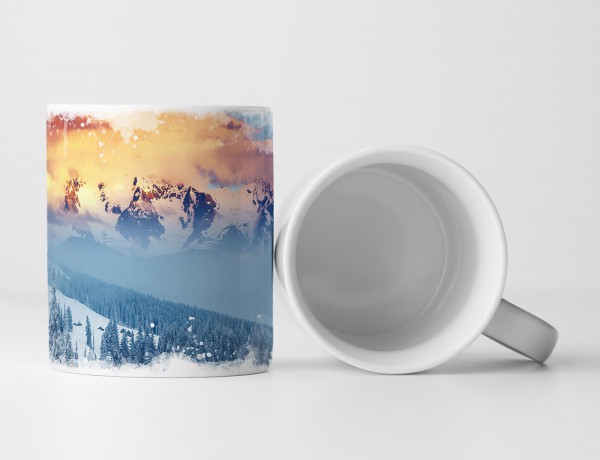 Paul Sinus Art Tasse Geschenk Landschaftsfotografie – Fantastische Winterlandschaft Ukraine