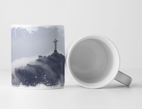 Paul Sinus Art Tasse Geschenk Landschaftsfotografie – Christ the Redeemer Rio de Janeiro Brasilien