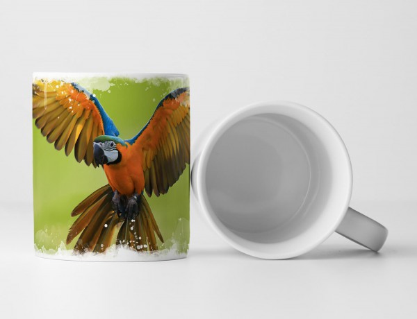 Paul Sinus Art Tasse Geschenk Tierfotografie – Fliegender Ara