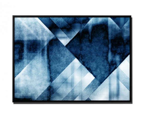 Paul Sinus Art 105x75cm Leinwandbild Petrol Abstrakt Linien Geometrisch