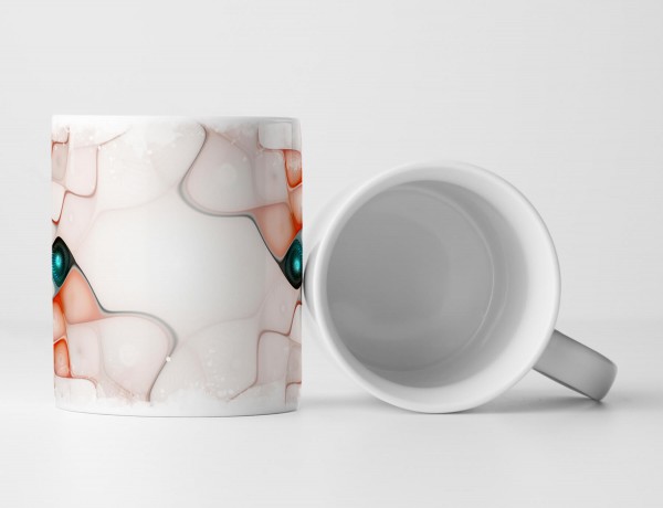 Paul Sinus Art Tasse Geschenk Digitale Grafik – Blaue Schlangenaugen