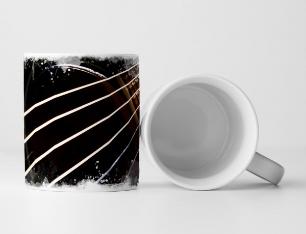 Paul Sinus Art Tasse Geschenk Künstlerische Fotografie – Schwarze Gitarre im Detail