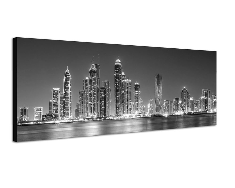 150x50cm Dubai Skyline Wasser Nacht Lichter Sinus Art Einzigartige Designs Geschenke Wandbilder Wohnaccessoires Zu Fairen Preisen