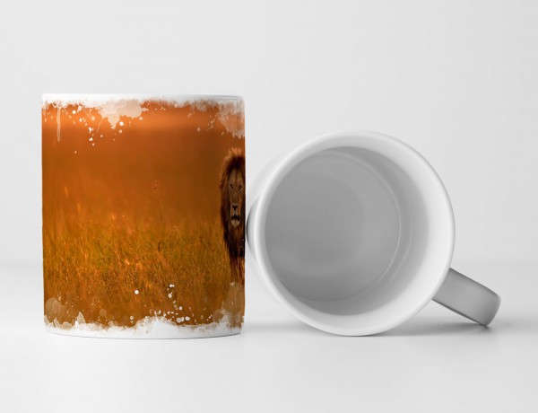 Paul Sinus Art Tasse Geschenk Tierfotografie – Löwe in der Steppe