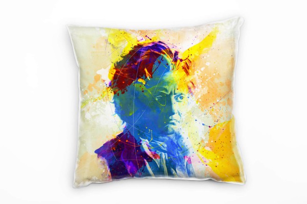 Paul Sinus Art Beethoven Deko Kissen Bezug 40x40cm für Couch Sofa Lounge Zierkissen