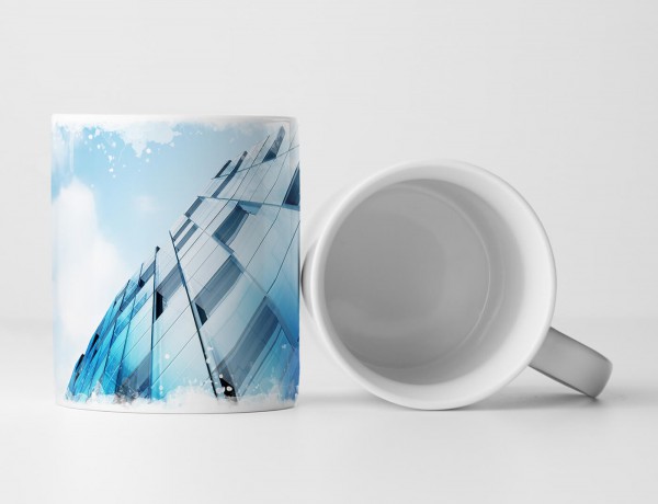 Paul Sinus Art Tasse Geschenk Fotocollage – Architektur Modell eines Glasgebäudes