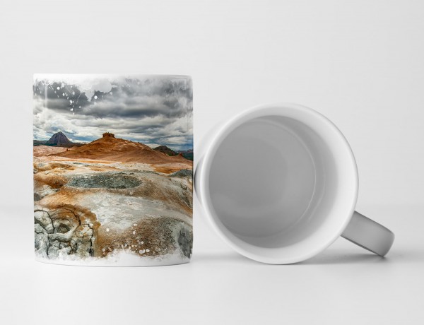 Paul Sinus Art Tasse Geschenk Landschaftsfotografie – Geothermische Ebene Island