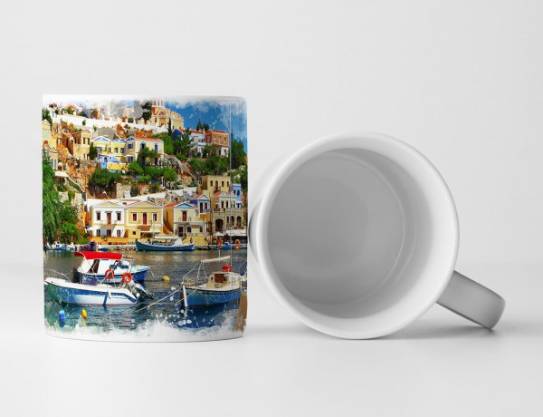 Paul Sinus Art Tasse Geschenk Landschaftsfotografie – Küste von Halki Griechenland