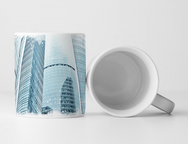 Paul Sinus Art Tasse Geschenk Architekturfotografie – Gläserne Bürogebäude