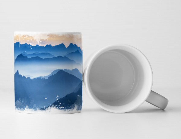 Paul Sinus Art Tasse Geschenk Naturfotografie – Blick vom Wendelsteinberg in Bayern